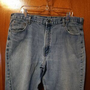 Men's 42x32 Carhartt B17 8TW Tapered Leg Relaxed Fit Demin Blue Jeans